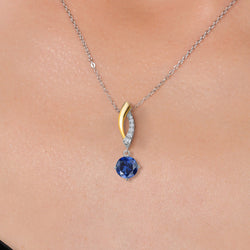 Pendant in 925 Sterling Silver and 10K Yellow Gold