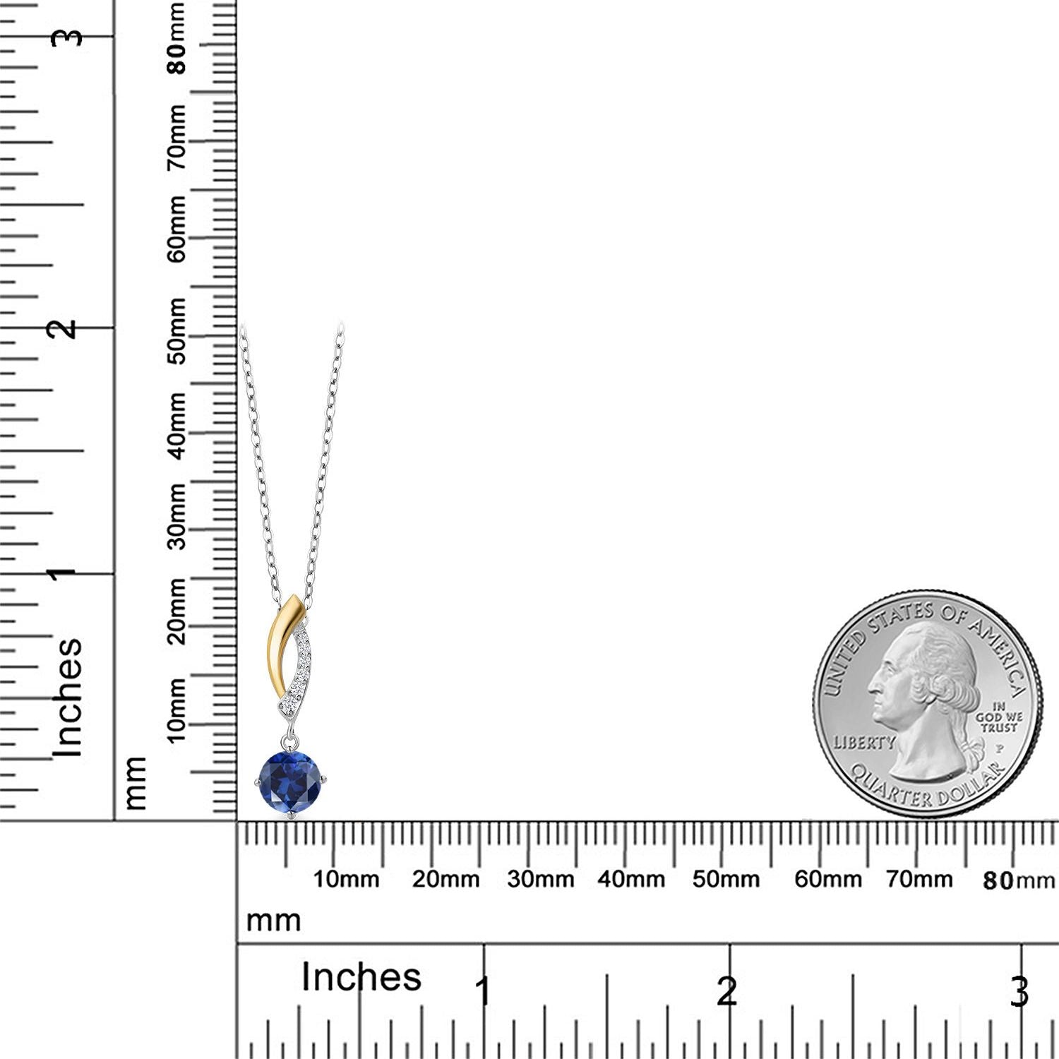 Pendant in 925 Sterling Silver and 10K Yellow Gold