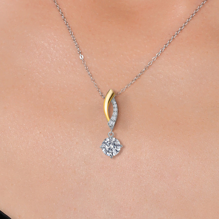 Pendant in 925 Sterling Silver and 10K Yellow Gold