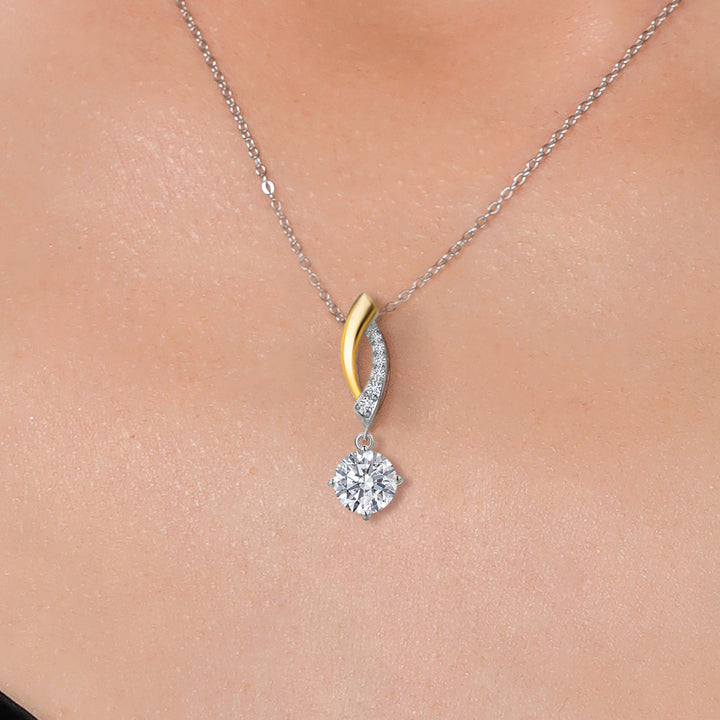 Pendant in 925 Sterling Silver and 10K Yellow Gold