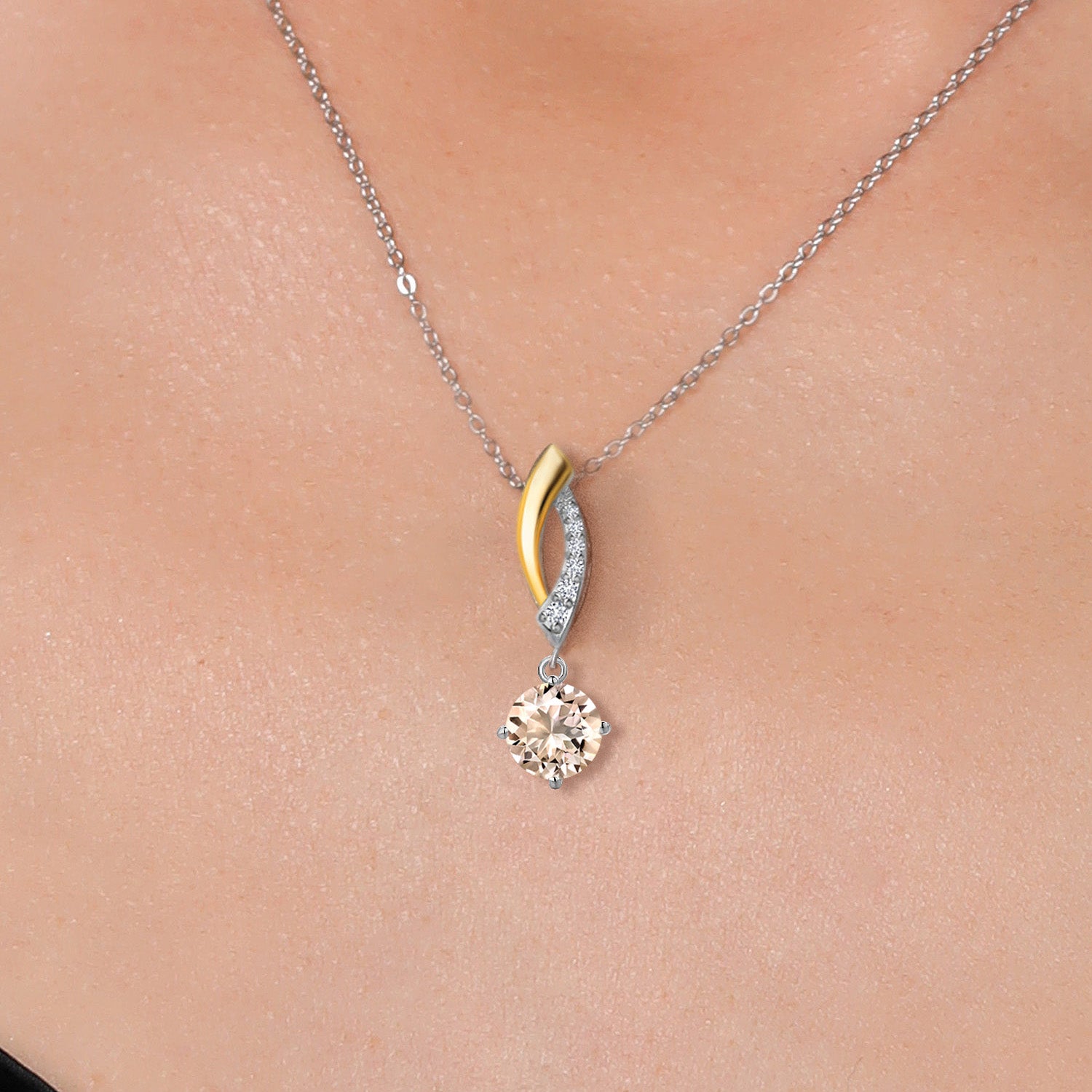 Pendant in 925 Sterling Silver and 10K Yellow Gold