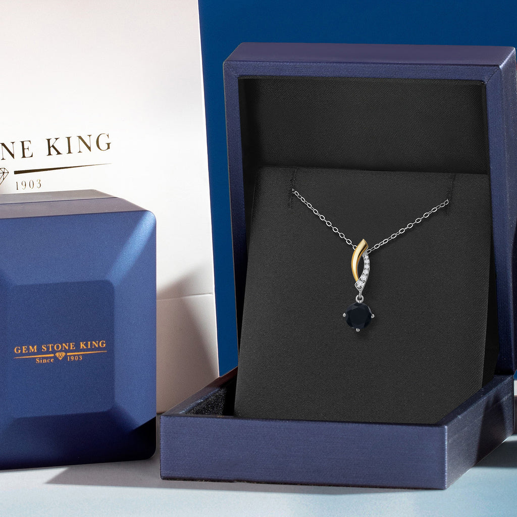 Pendant in 925 Sterling Silver and 10K Yellow Gold