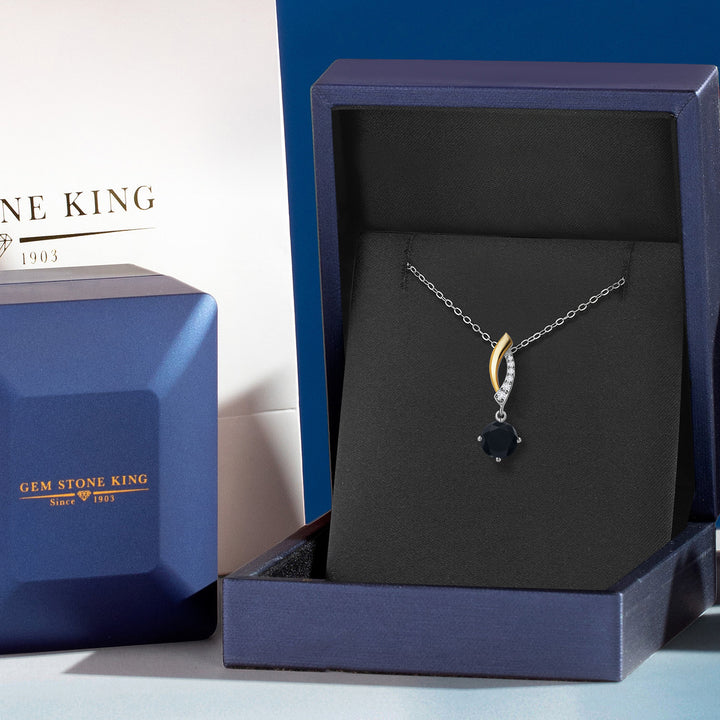 Pendant in 925 Sterling Silver and 10K Yellow Gold