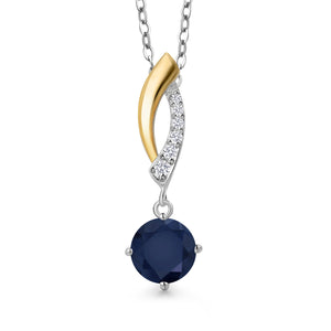 Pendant in 925 Sterling Silver and 10K Yellow Gold