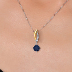Pendant in 925 Sterling Silver and 10K Yellow Gold