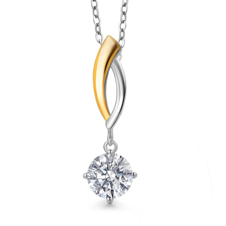 Pendant in 925 Sterling Silver and 10K Yellow Gold