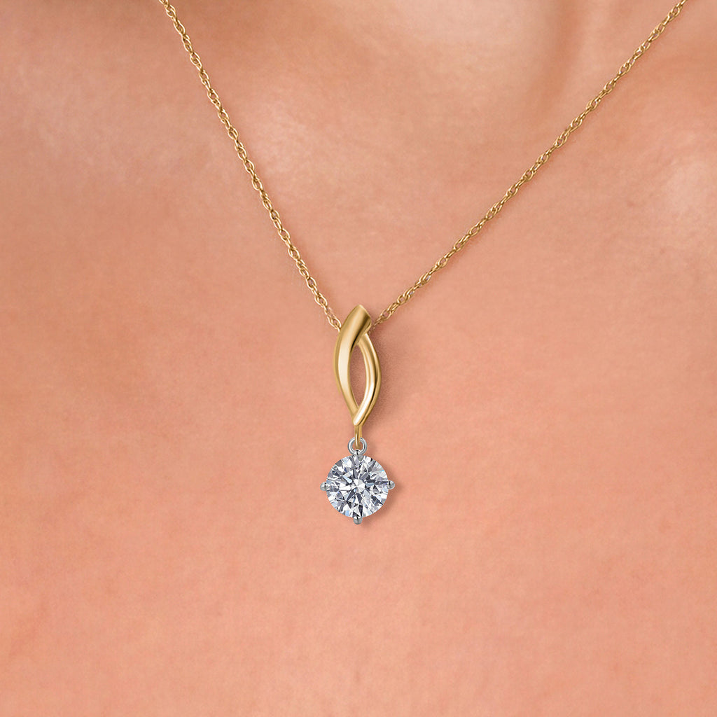 Pendant in 925 Sterling Silver and 10K Yellow Gold