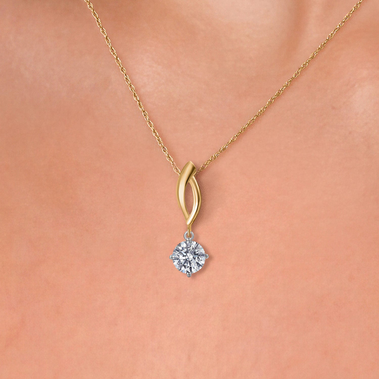 Pendant in 925 Sterling Silver and 10K Yellow Gold