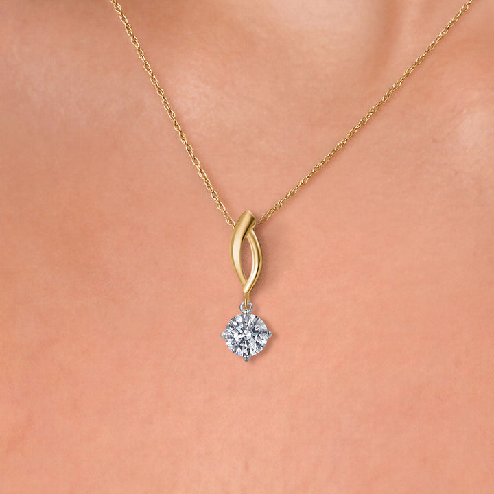 Pendant in 925 Sterling Silver and 10K Yellow Gold