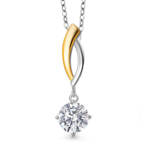 Pendant in 925 Sterling Silver and 10K Yellow Gold