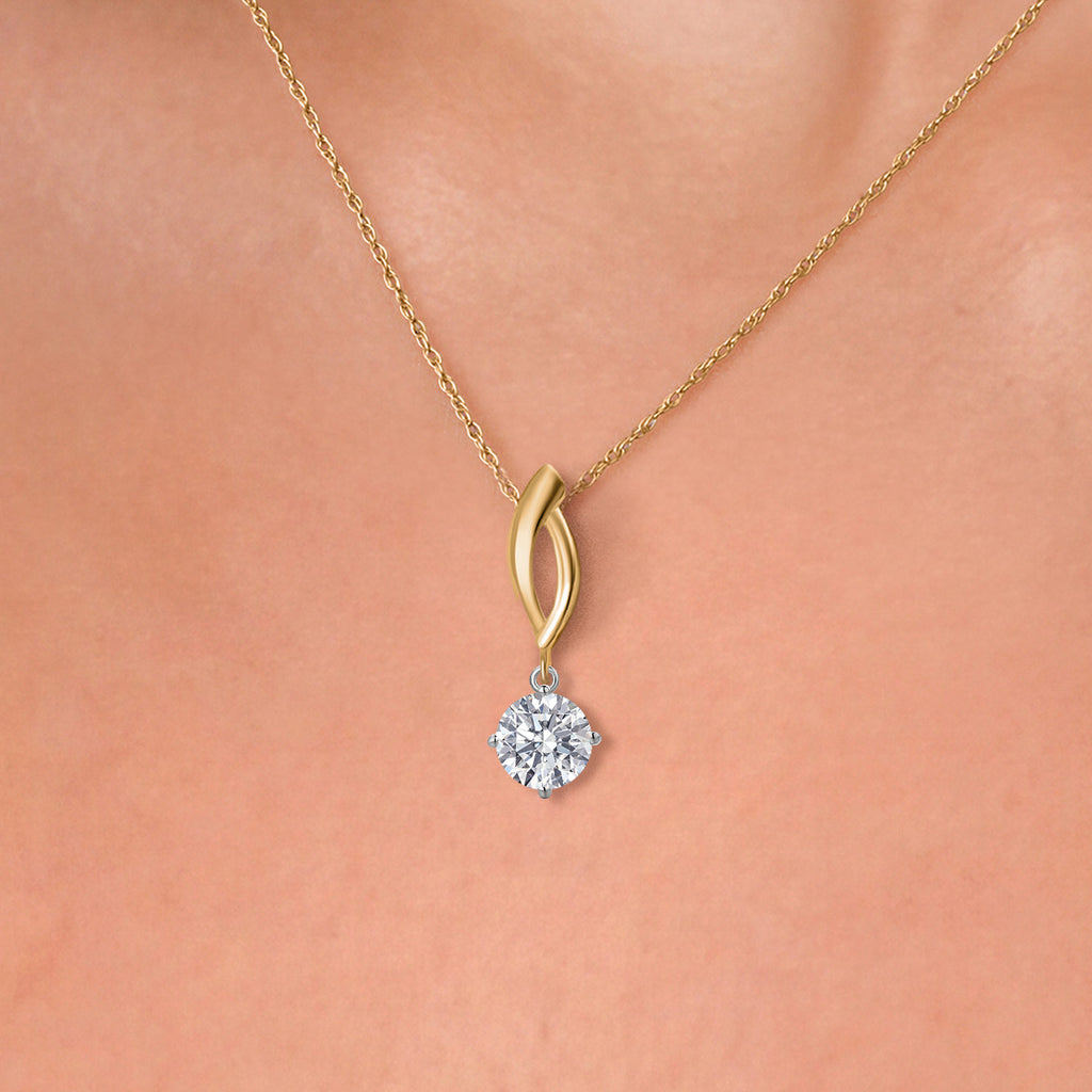 Pendant in 925 Sterling Silver and 10K Yellow Gold