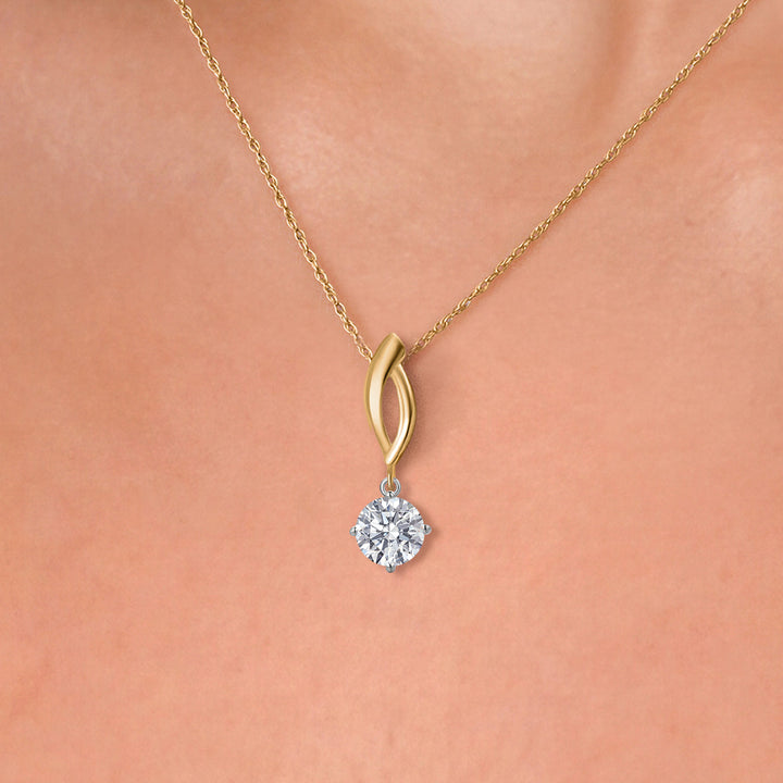 Pendant in 925 Sterling Silver and 10K Yellow Gold