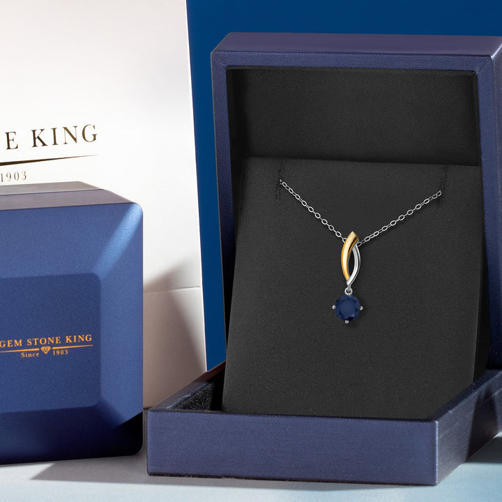 Pendant in 925 Sterling Silver and 10K Yellow Gold
