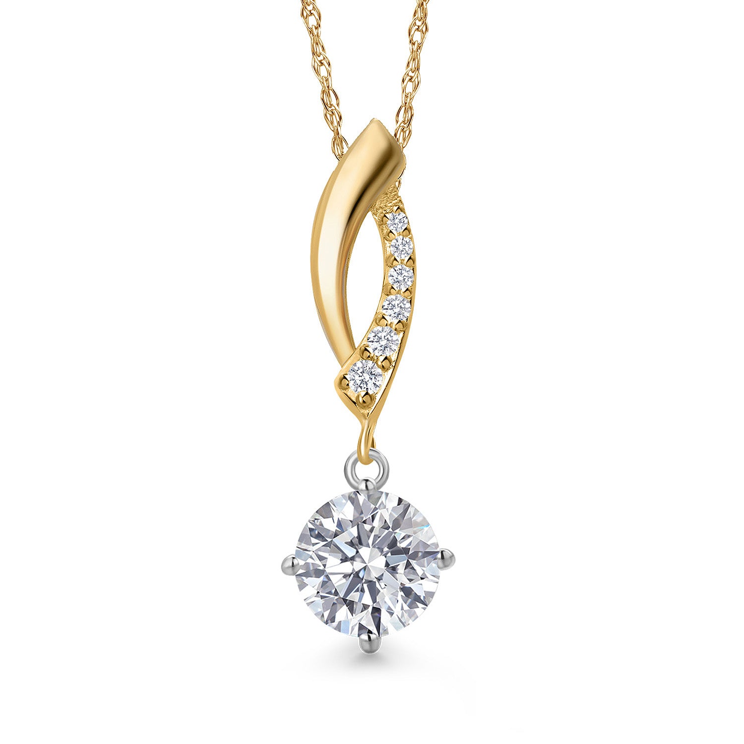 Pendant in 925 Sterling Silver and 10K Yellow Gold