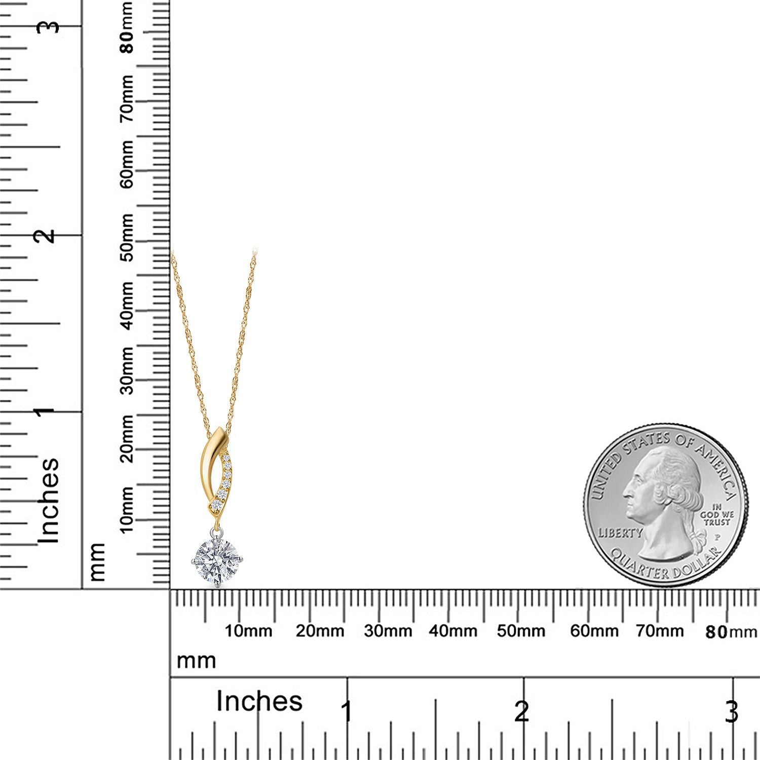 Pendant in 925 Sterling Silver and 10K Yellow Gold