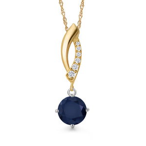 Pendant in 925 Sterling Silver and 10K Yellow Gold