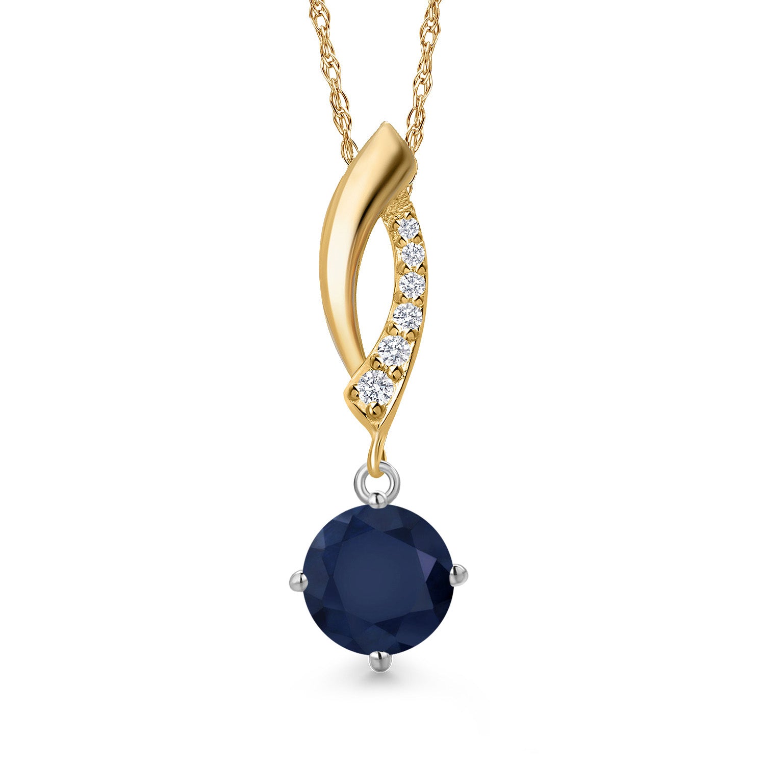 Pendant in 925 Sterling Silver and 10K Yellow Gold