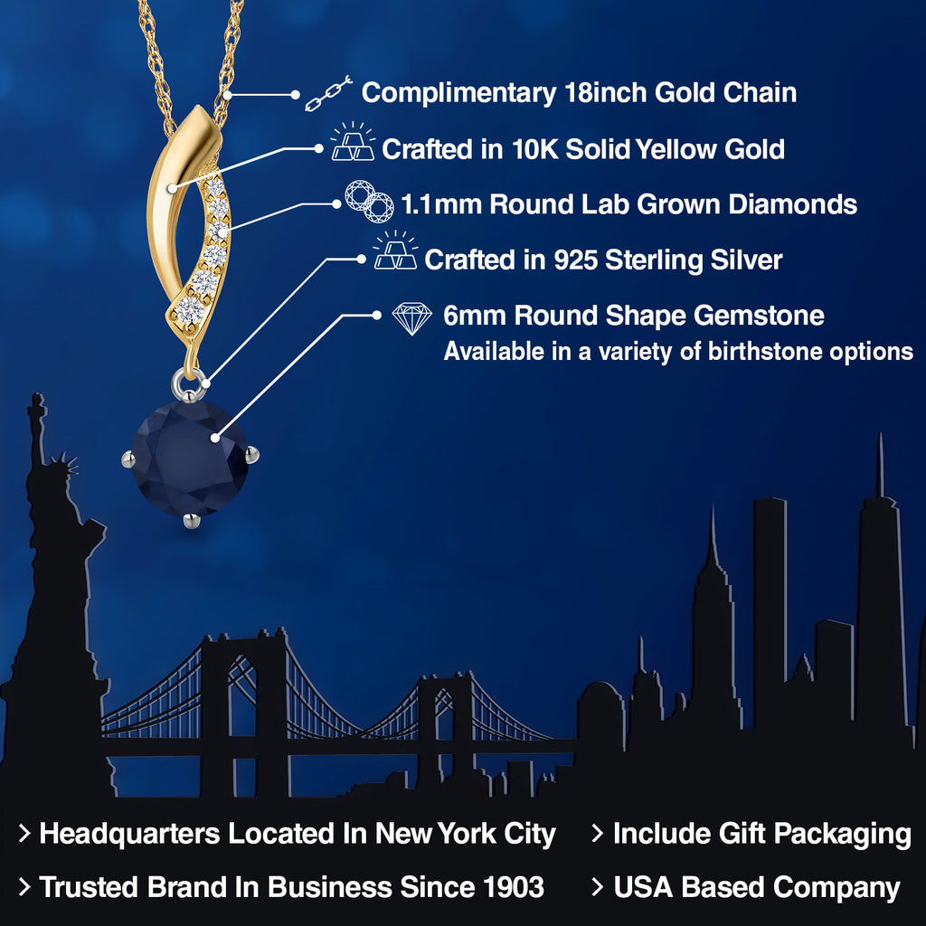 Pendant in 925 Sterling Silver and 10K Yellow Gold