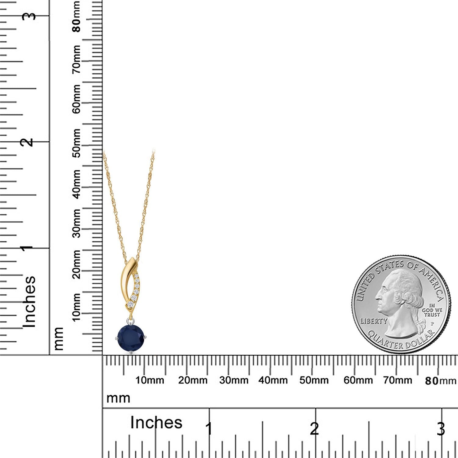 Pendant in 925 Sterling Silver and 10K Yellow Gold