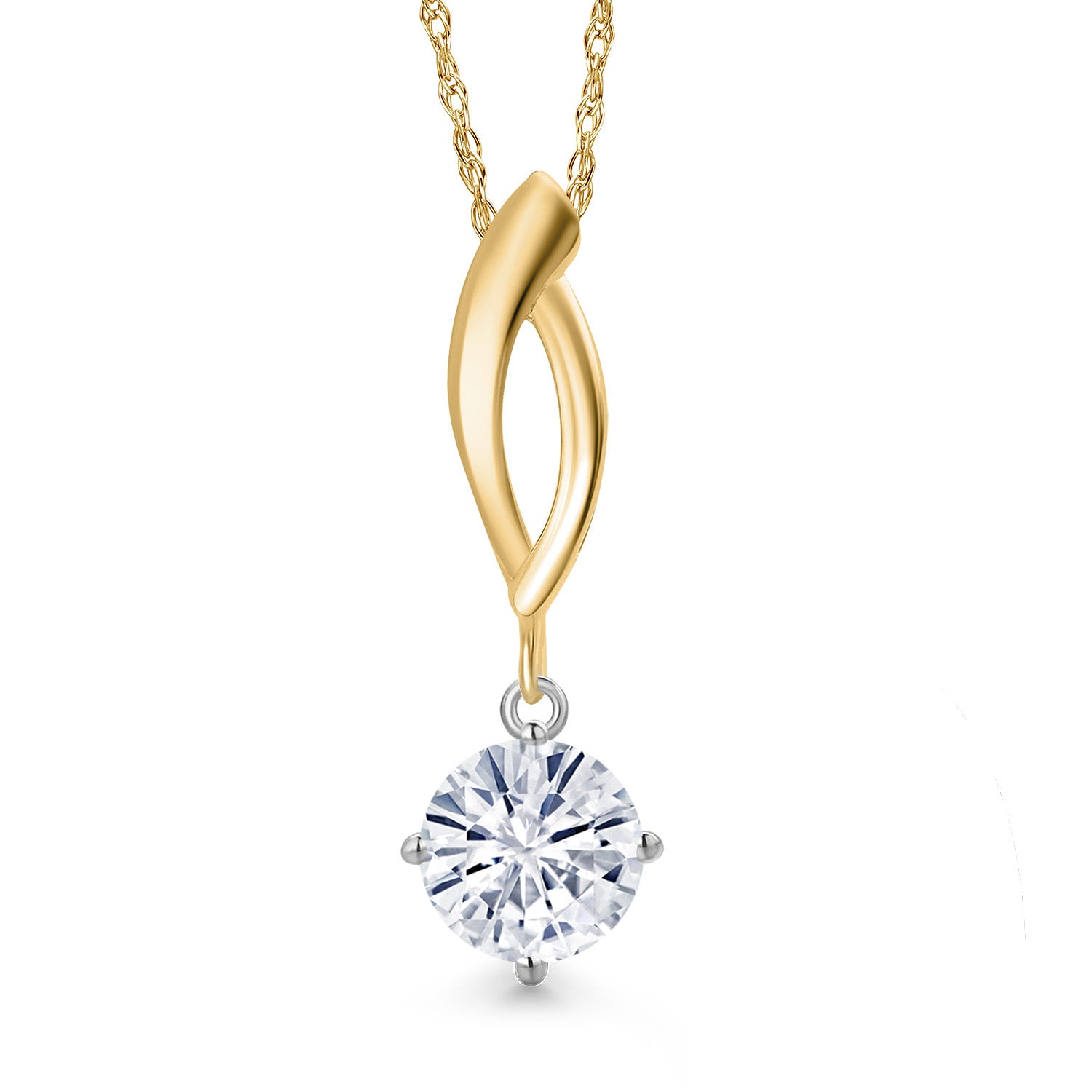 Pendant in 925 Sterling Silver and 10K Yellow Gold