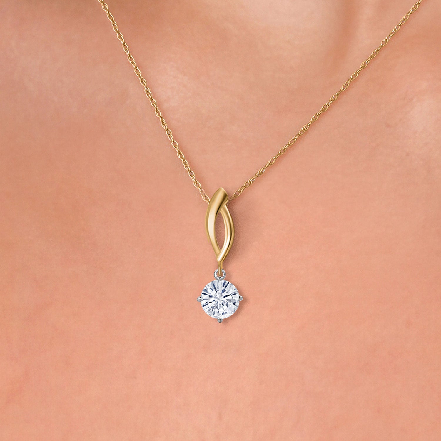 Pendant in 925 Sterling Silver and 10K Yellow Gold