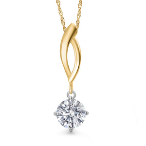 Pendant in 925 Sterling Silver and 10K Yellow Gold