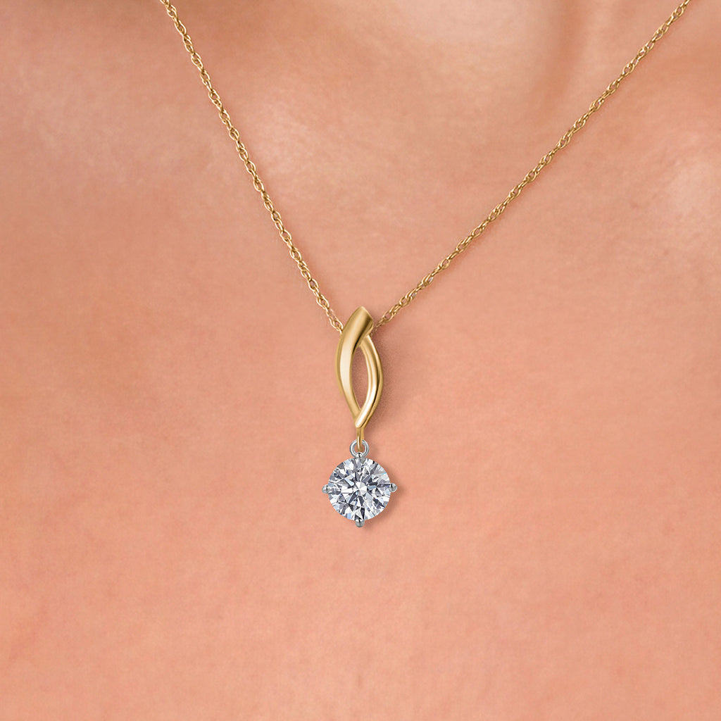 Pendant in 925 Sterling Silver and 10K Yellow Gold