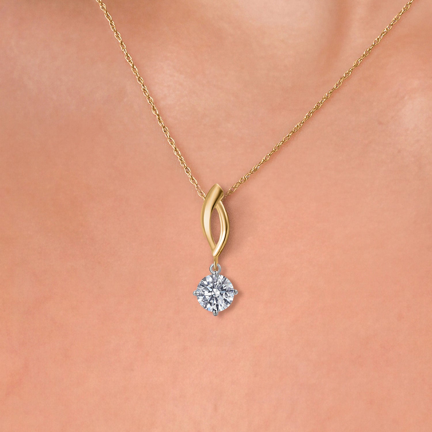 Pendant in 925 Sterling Silver and 10K Yellow Gold