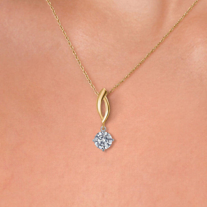 Pendant in 925 Sterling Silver and 10K Yellow Gold