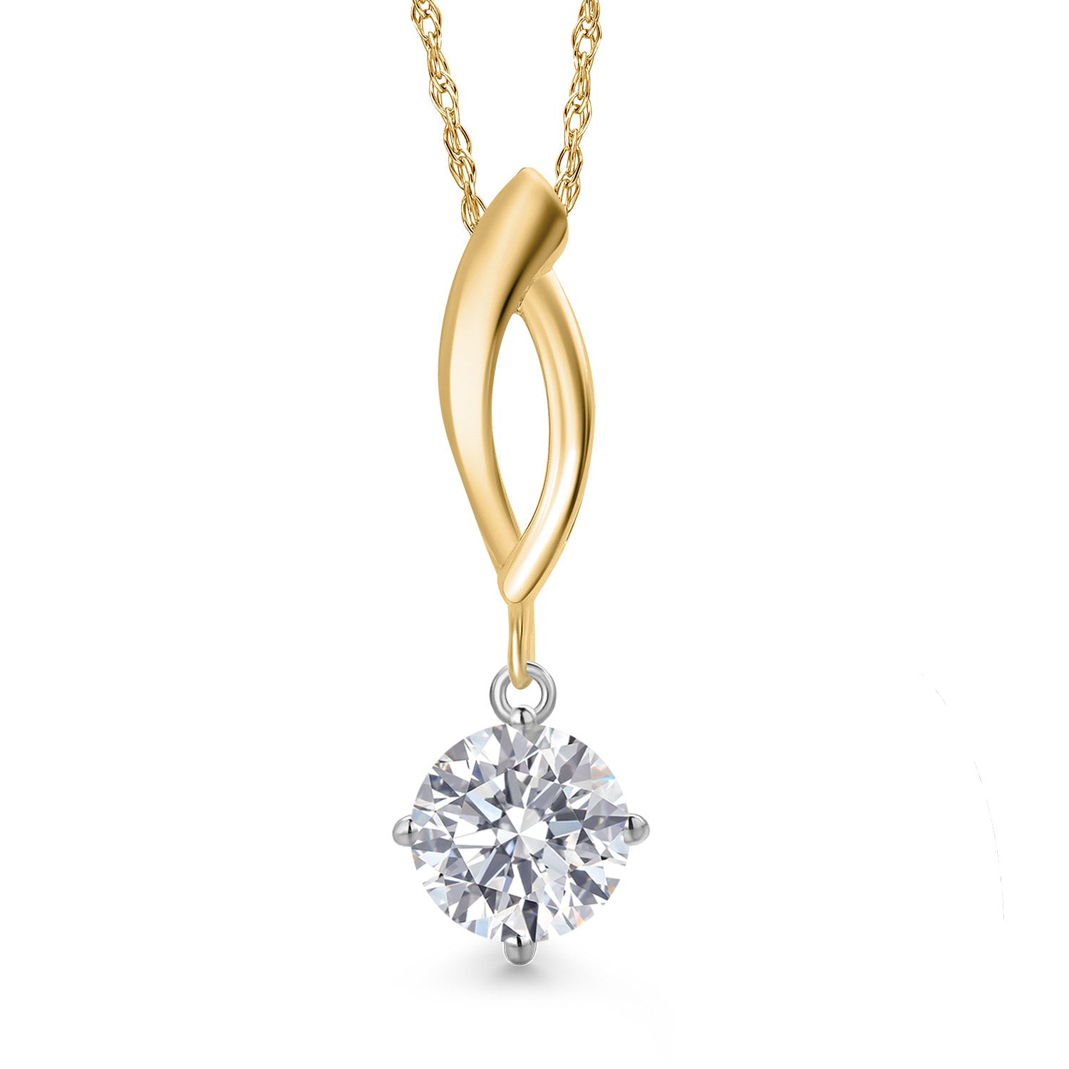 Pendant in 925 Sterling Silver and 10K Yellow Gold