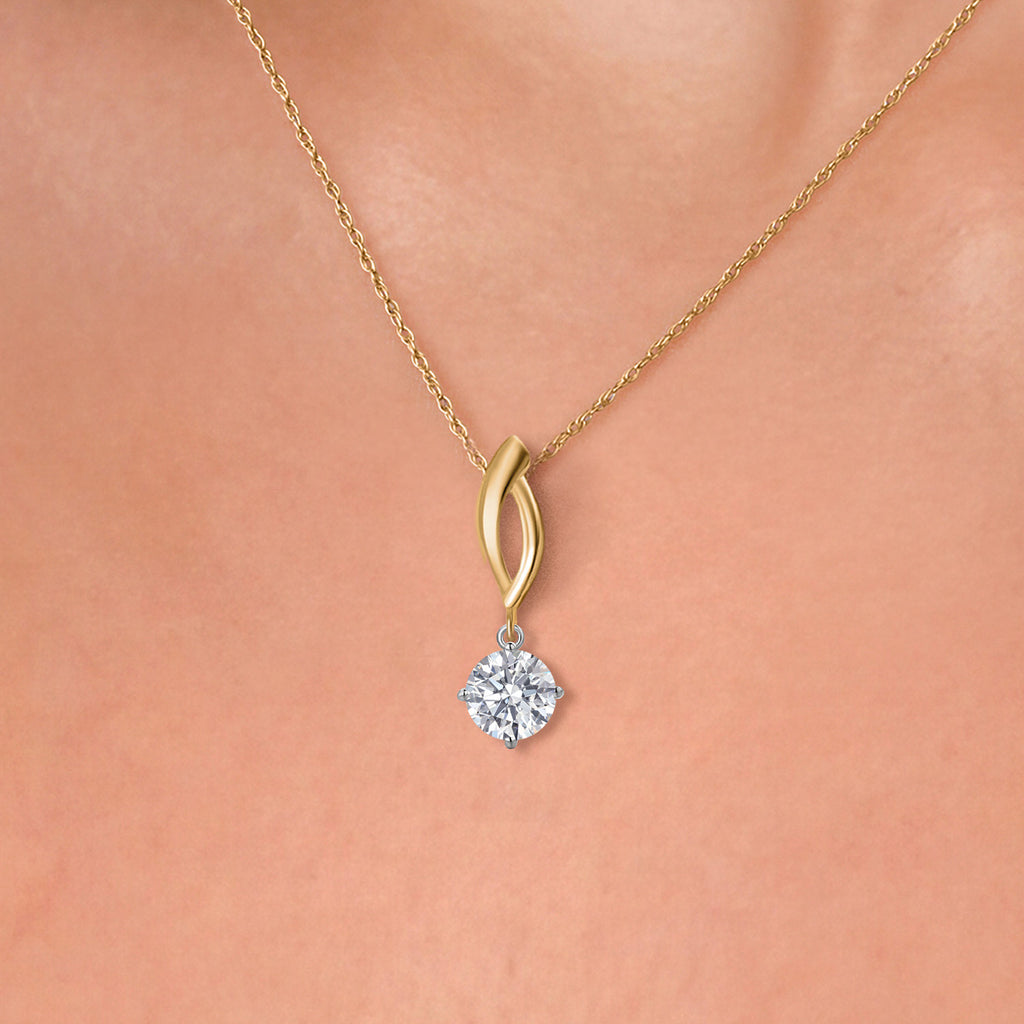 Pendant in 925 Sterling Silver and 10K Yellow Gold