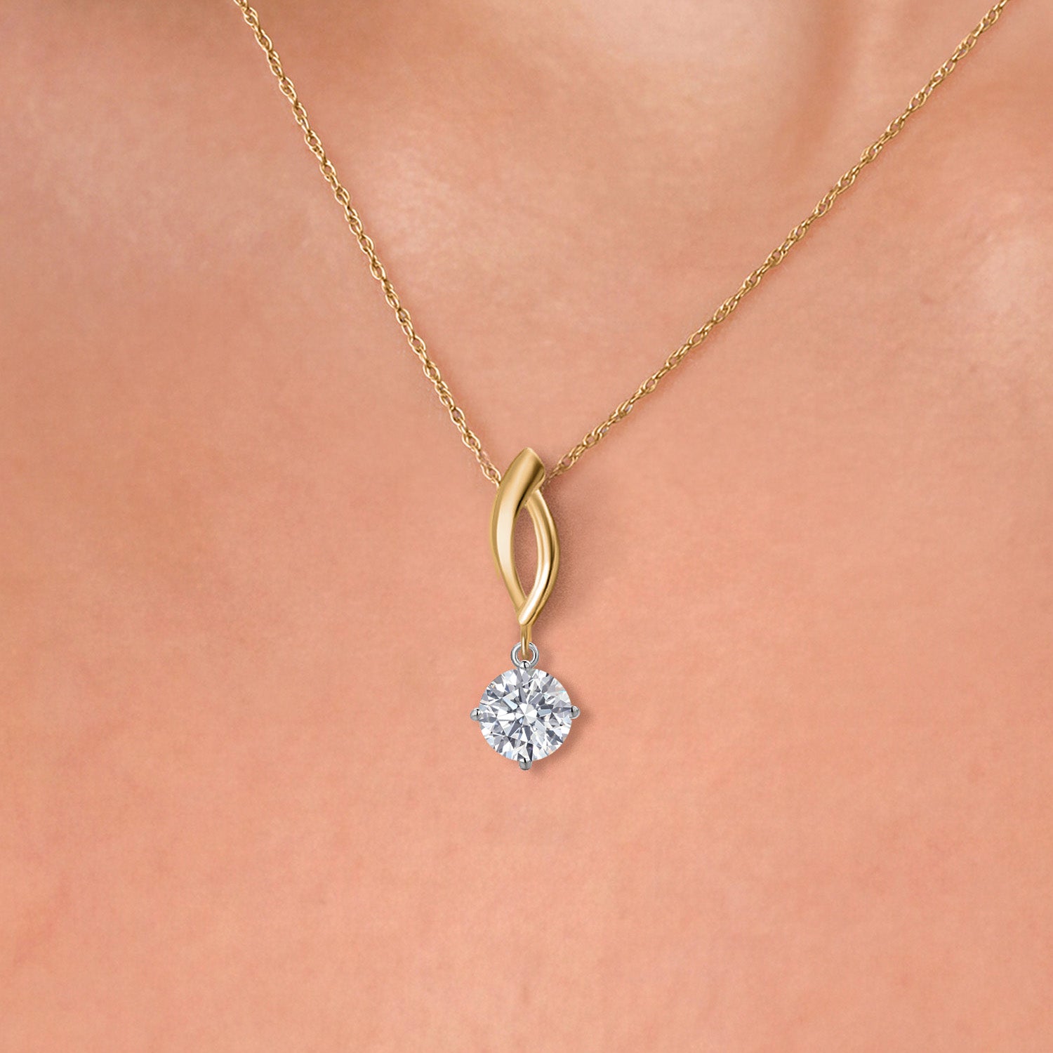 Pendant in 925 Sterling Silver and 10K Yellow Gold