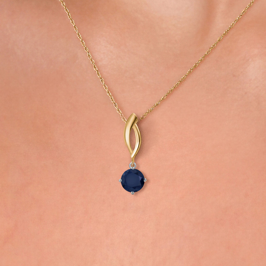 Pendant in 925 Sterling Silver and 10K Yellow Gold