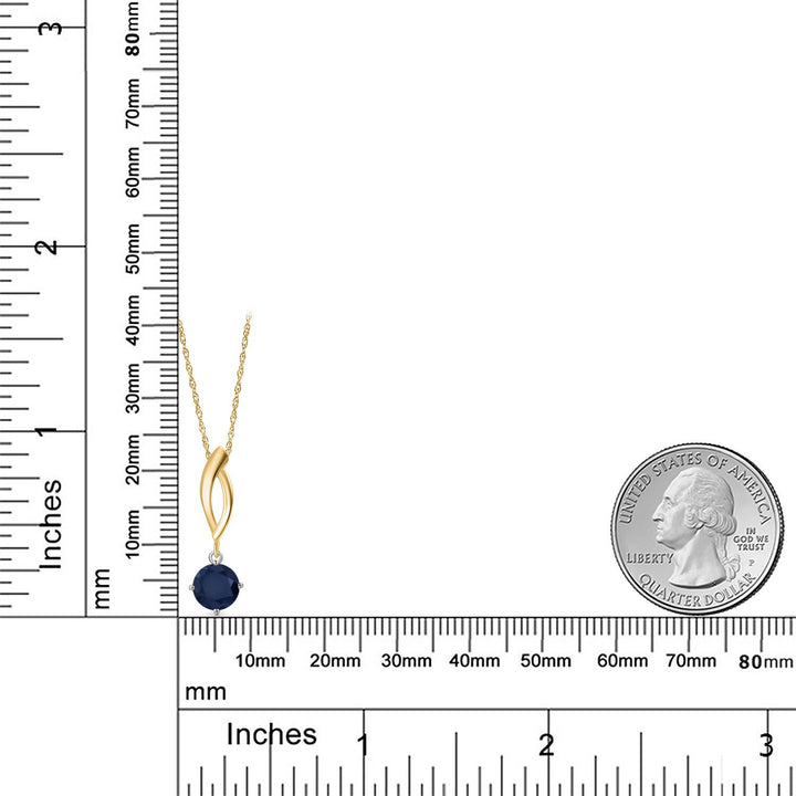 Pendant in 925 Sterling Silver and 10K Yellow Gold