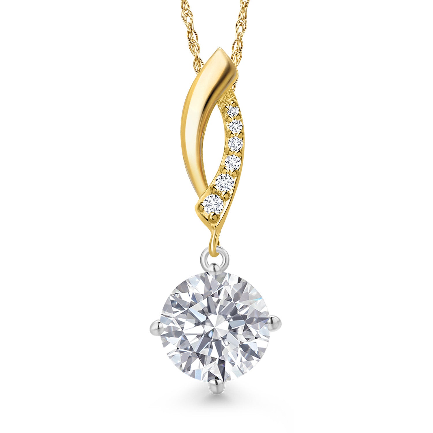 Pendant in 14K Two Tone Gold