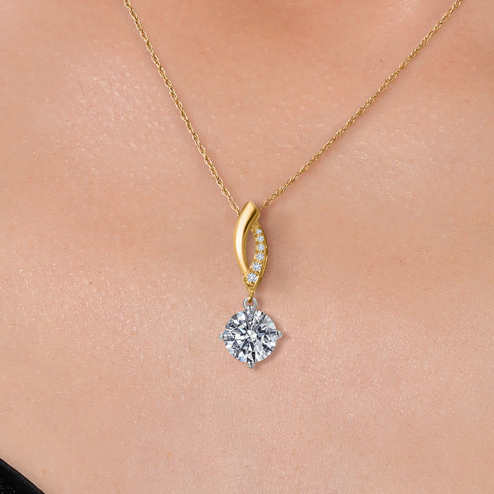 Pendant in 14K Two Tone Gold