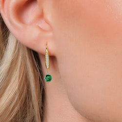 Earrings in 925 Sterling Silver and 10K Yellow Gold