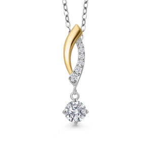 Pendant in 925 Sterling Silver and 10K Yellow Gold