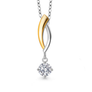 Pendant in 925 Sterling Silver and 10K Yellow Gold