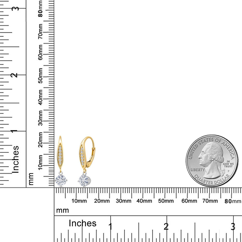 Earrings in 925 Sterling Silver and 10K Yellow Gold