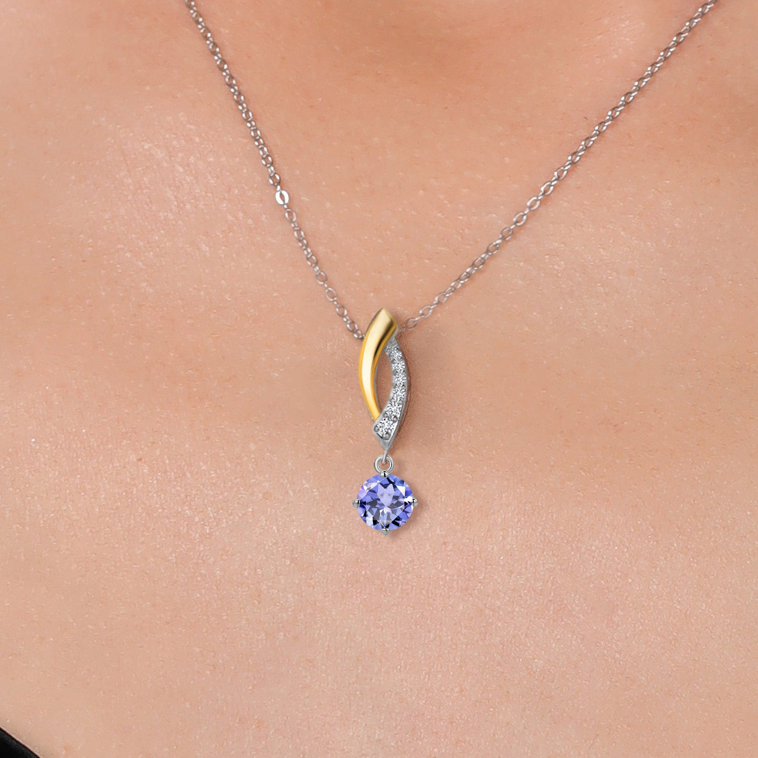 Pendant in 925 Sterling Silver and 10K Yellow Gold