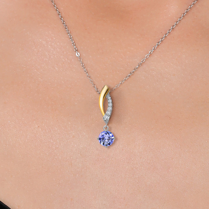 Pendant in 925 Sterling Silver and 10K Yellow Gold