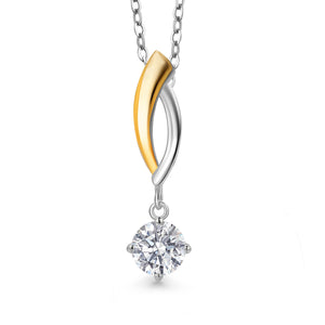Pendant in 925 Sterling Silver and 10K Yellow Gold