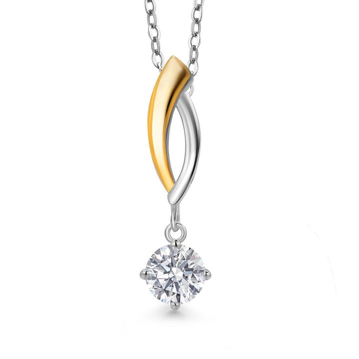 Pendant in 925 Sterling Silver and 10K Yellow Gold