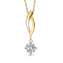 Pendant in 925 Sterling Silver and 10K Yellow Gold