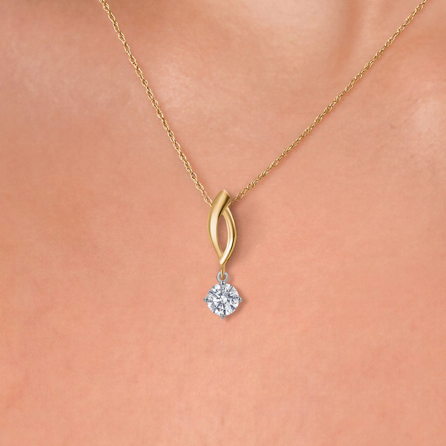 Pendant in 925 Sterling Silver and 10K Yellow Gold