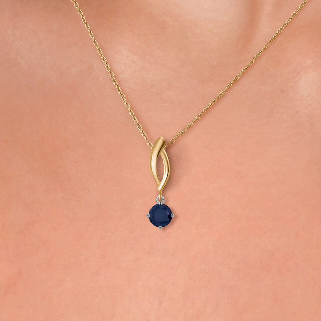 Pendant in 925 Sterling Silver and 10K Yellow Gold
