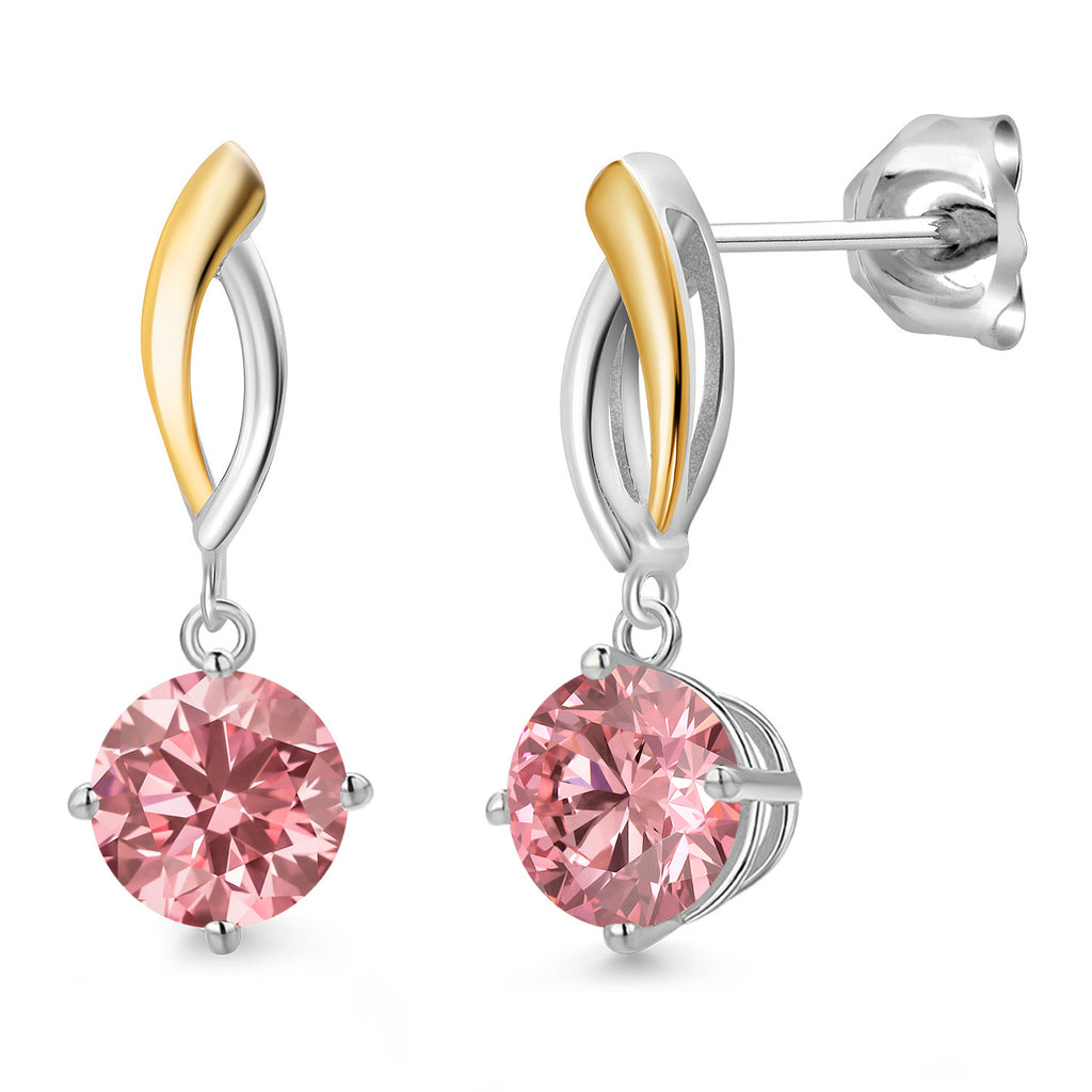Earrings in 925 Sterling Silver and 10K Yellow Gold