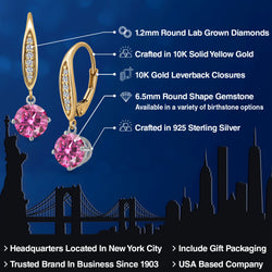 Earrings in 925 Sterling Silver and 10K Yellow Gold