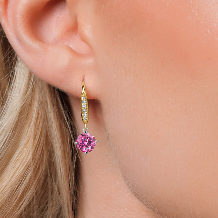 Earrings in 925 Sterling Silver and 10K Yellow Gold